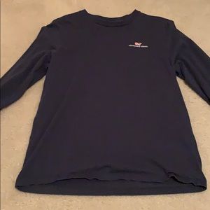 A Navy Blue Vineyard Vines Long Sleeve.